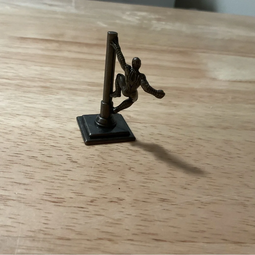 Monopoly SpiderMan hanging on Pole Token Replacement Game Part Piece Metal 2007